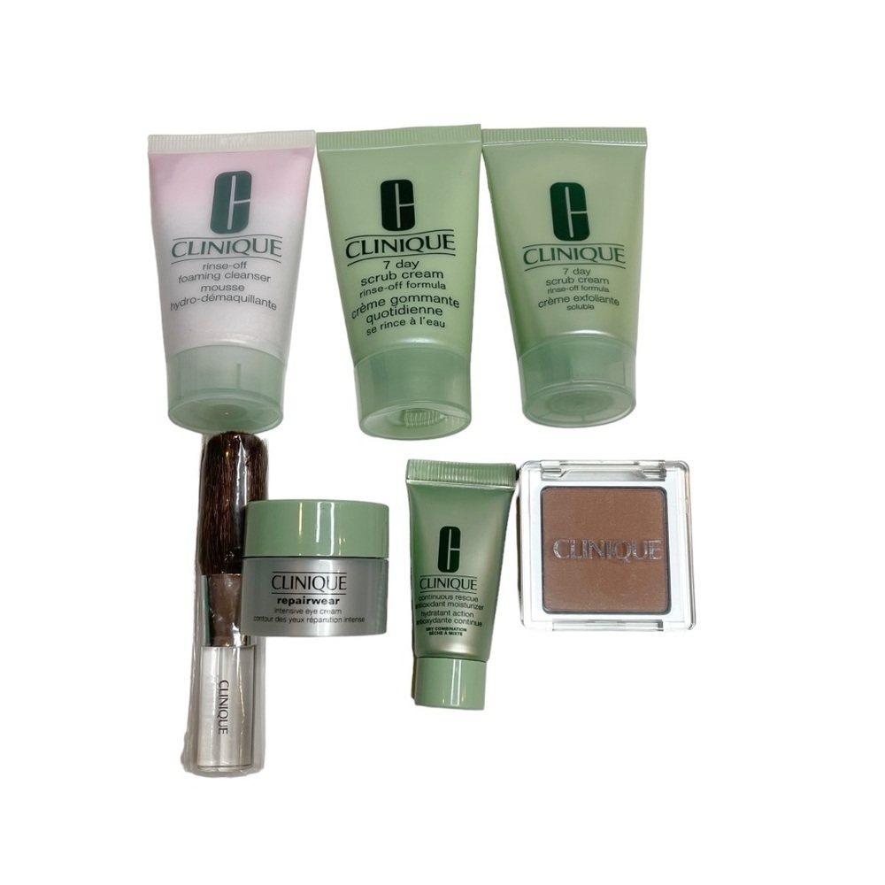Clinique Cleanser, Cream, Brush, Repairwear, Moisturizer, Powder Bronzer New 7